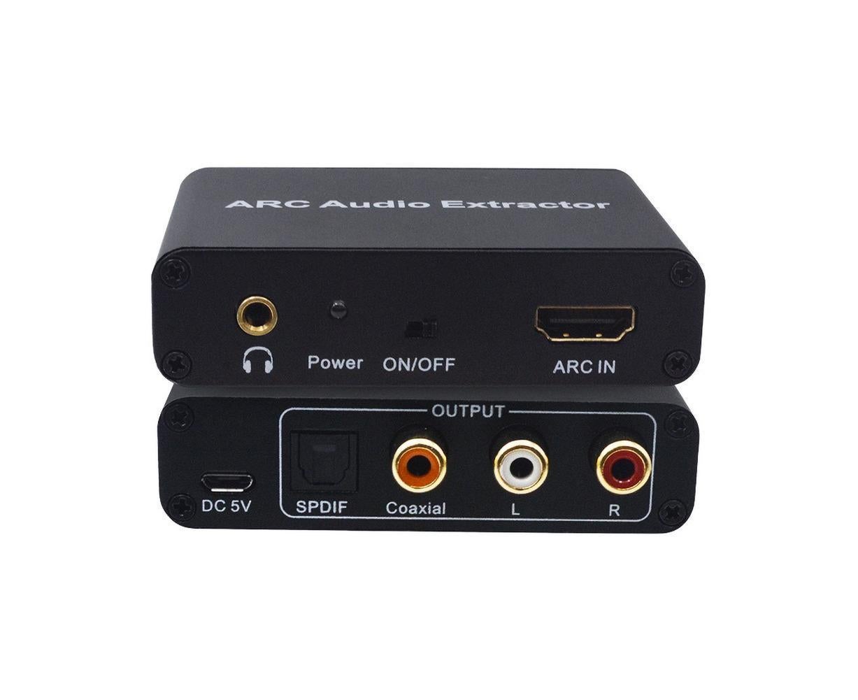 ARC to Audio Adapter Extractor HDMI-compatible Optical Fiber Coaxial 3.5mm Output Converter Black V1263-JX-1058