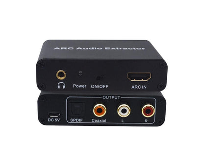 ARC to Audio Adapter Extractor HDMI-compatible Optical Fiber Coaxial 3.5mm Output Converter Black V1263-JX-1058
