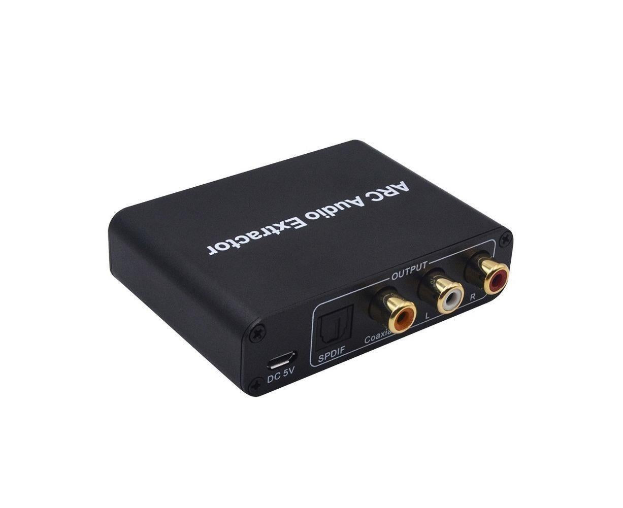 ARC to Audio Adapter Extractor HDMI-compatible Optical Fiber Coaxial 3.5mm Output Converter Black V1263-JX-1058