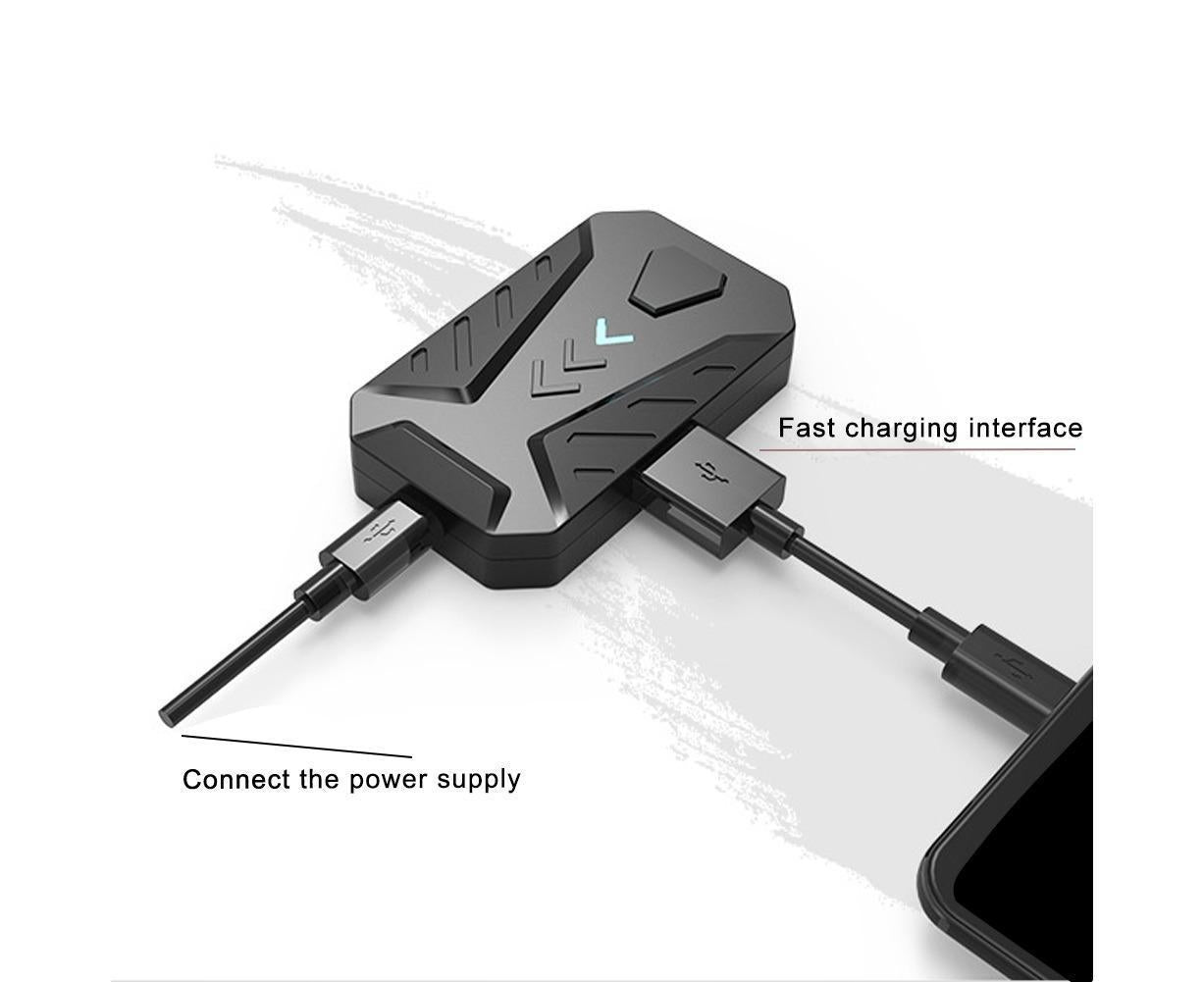 Bluetooth Gaming Keyboard Mouse Converter Adapter for iOS Android Phone Tablet Black V1263-JX-1060