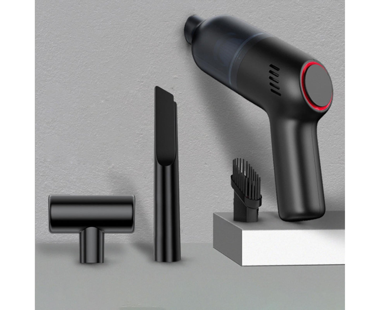 Car Vacuum Cleaner Wireless Strong Suction ABS Low Noise One Hand Operation Dust Remover for Auto Black V1263-JX-1061