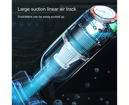 Car Vacuum Cleaner Wireless Strong Suction ABS Low Noise One Hand Operation Dust Remover for Auto Black V1263-JX-1061