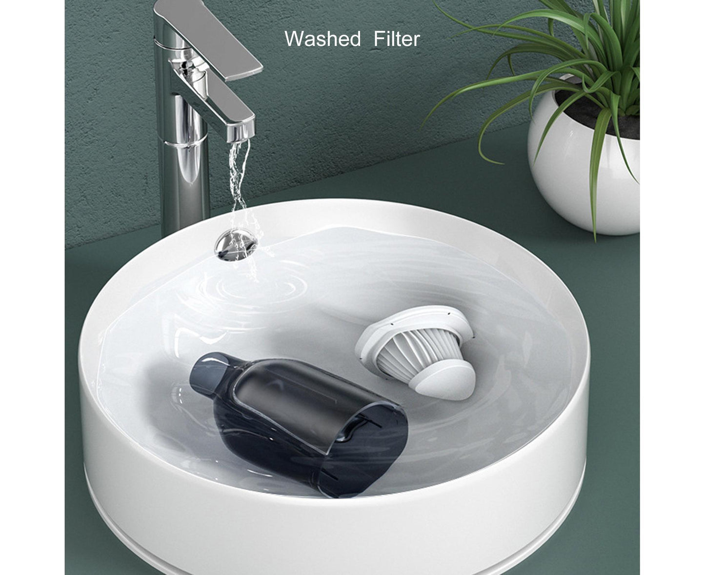 Car Vacuum Cleaner Wireless Strong Suction ABS Low Noise One Hand Operation Dust Remover for Auto Black V1263-JX-1061
