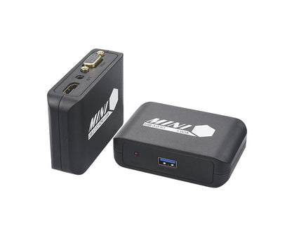 Compact 1080P USB3.0 to HDMI-compatible+VGA Adapter Video Converter for Laptop Computer Black V1263-JX-1063