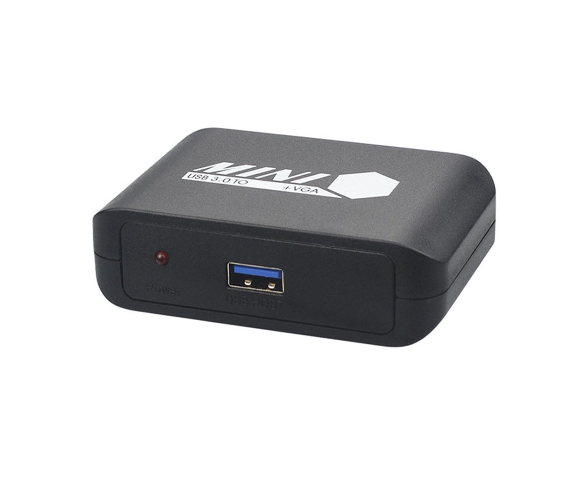Compact 1080P USB3.0 to HDMI-compatible+VGA Adapter Video Converter for Laptop Computer Black V1263-JX-1063