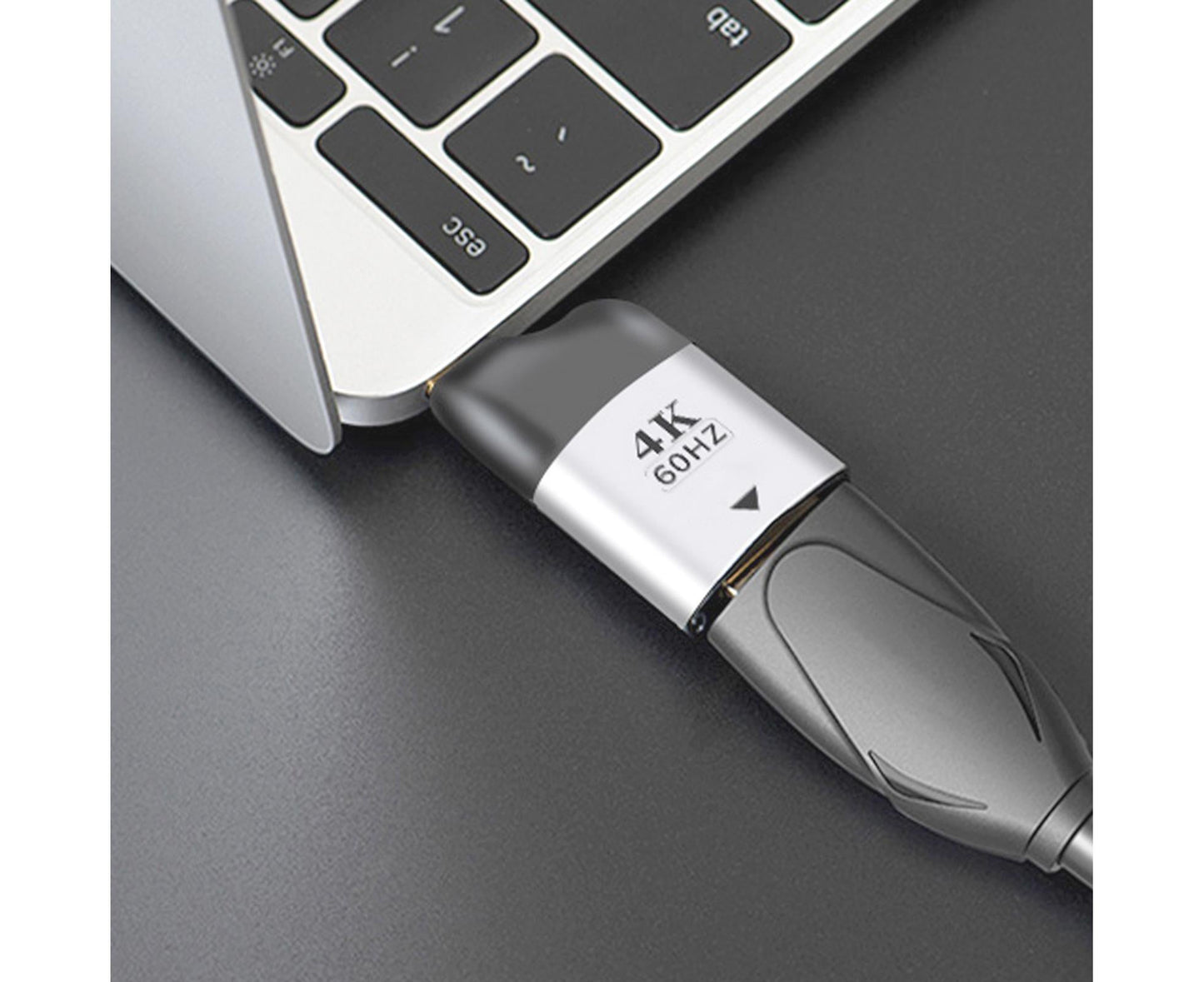 Compatible USB Type C to HDMI-compatible Cable 4K 60HZ Converter Adapter for Thunderbolt 3 Grey V1263-JX-1064