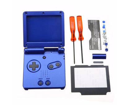Console Housing Shell Case Screen Lens Screwdriver Kits Tool for Nintendo GBA SP Blue V1263-JX-1065