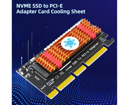 Converter Board Driver-free High Strength with Cool Light NVME SSD to PCI-E Adapter Card Cooling Sheet for V1263-JX-1066