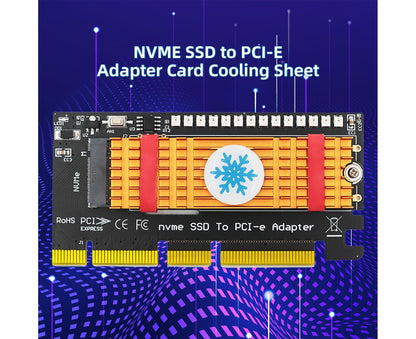 Converter Board Driver-free High Strength with Cool Light NVME SSD to PCI-E Adapter Card Cooling Sheet for V1263-JX-1066
