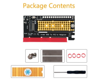 Converter Board Driver-free High Strength with Cool Light NVME SSD to PCI-E Adapter Card Cooling Sheet for V1263-JX-1066