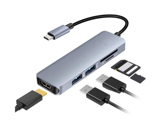 Docking Station High-speed Transmission Data Transfer Plug Play Type-C to HDMI-compatible USB Adapter Hub V1263-JX-1068