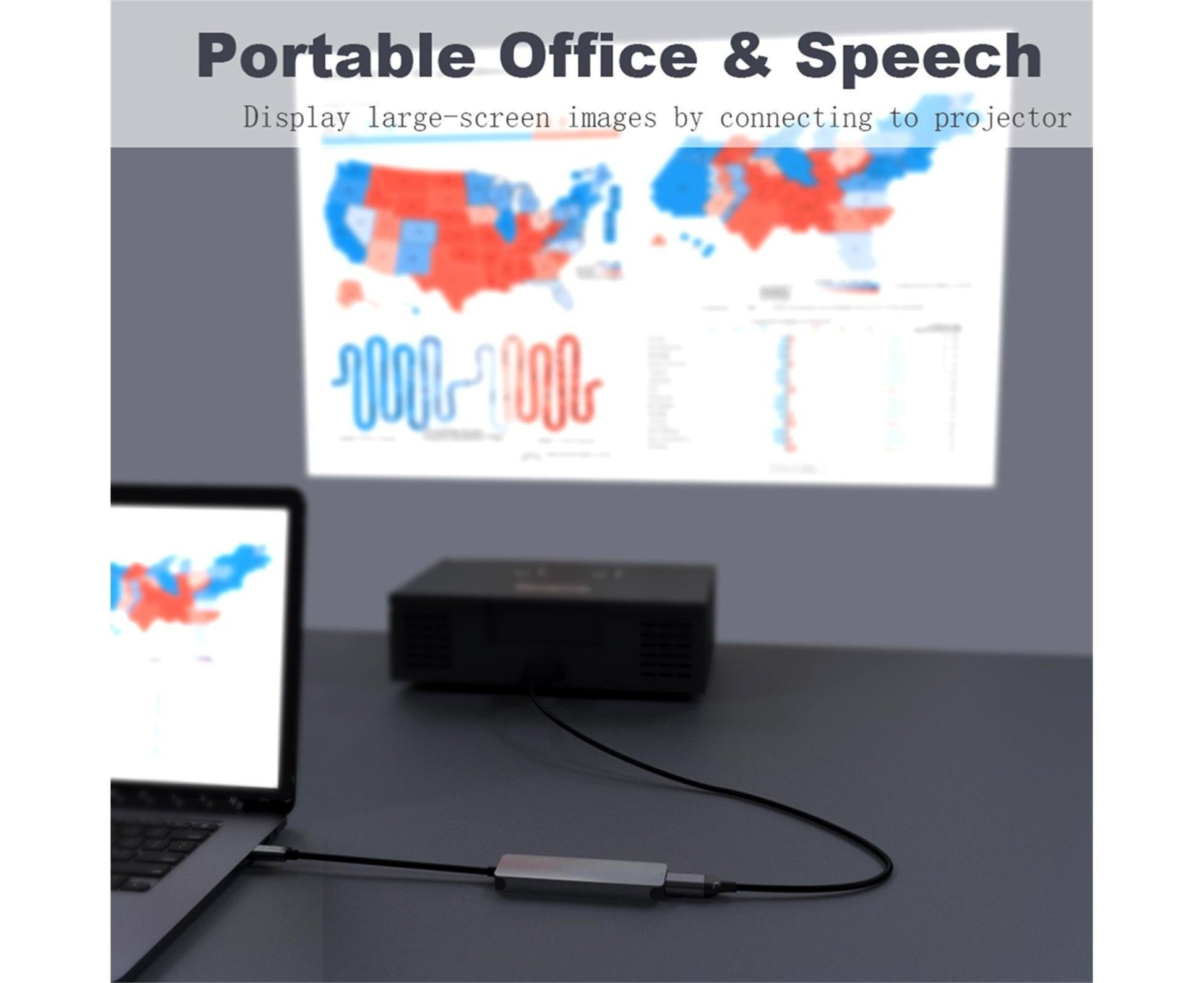Docking Station High-speed Transmission Data Transfer Plug Play Type-C to HDMI-compatible USB Adapter Hub V1263-JX-1068