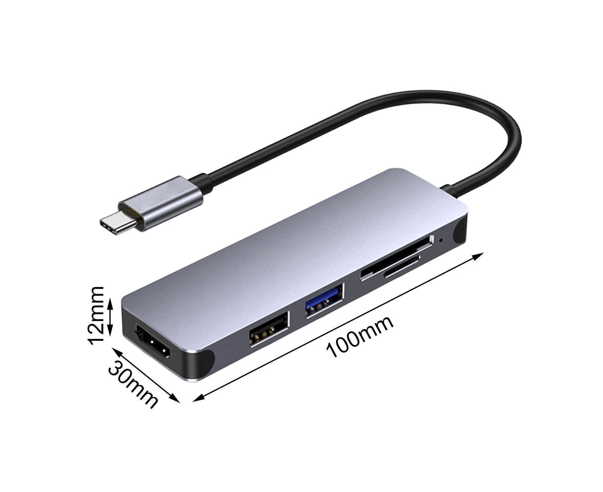 Docking Station High-speed Transmission Data Transfer Plug Play Type-C to HDMI-compatible USB Adapter Hub V1263-JX-1068