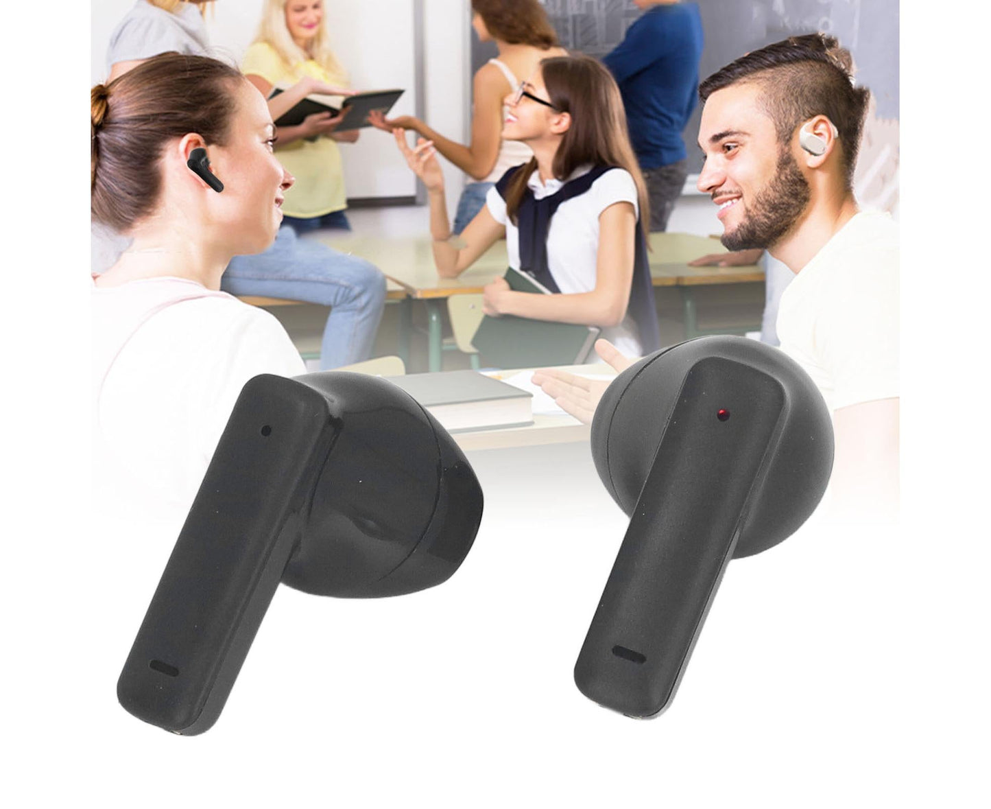 Bluetooth Translator Earbuds Support 74 Languages 70 Accents Stereo Noise Reduction Wireless Translation V1263-JX-107