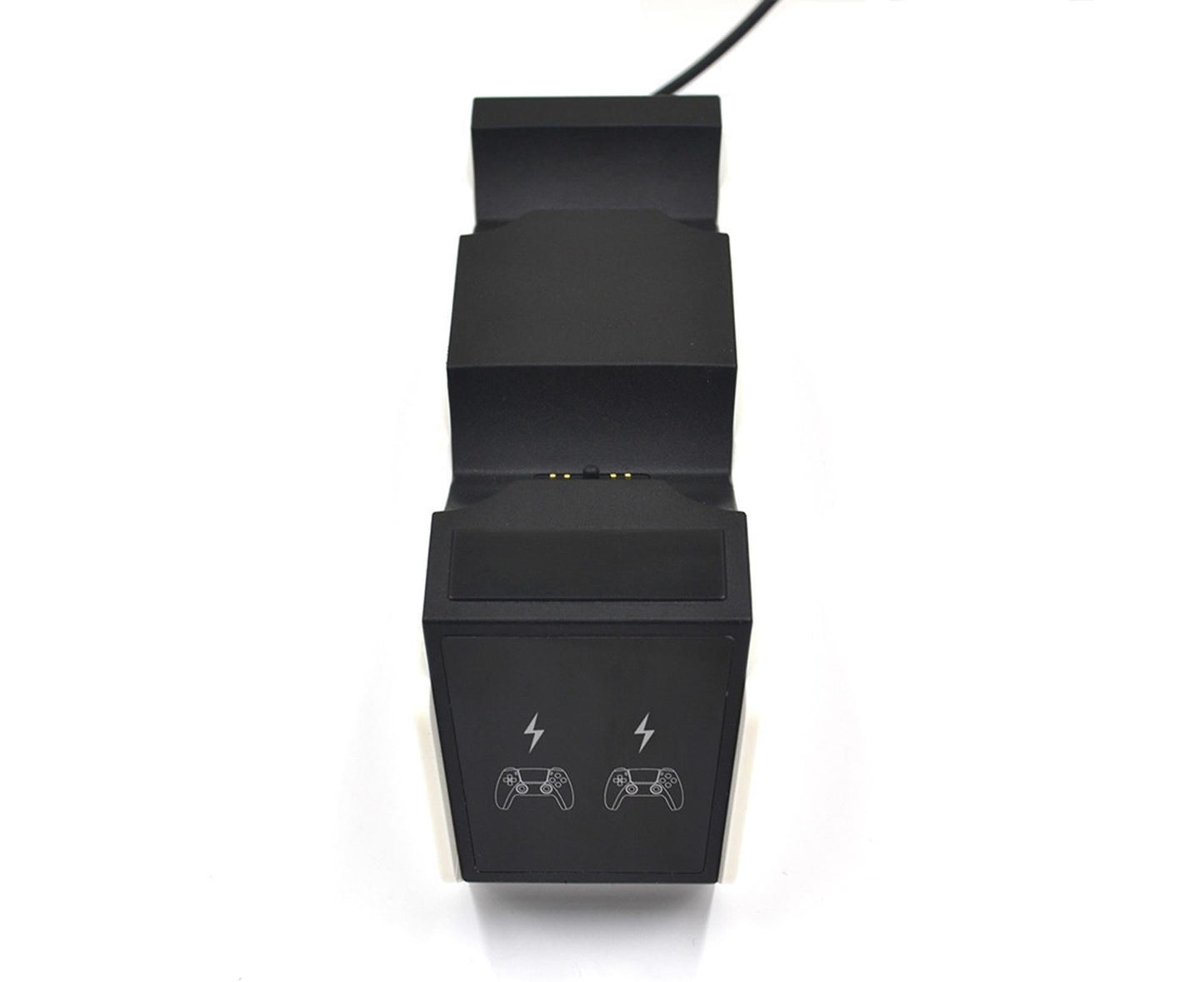 Durable Charging Stand Controller Fast Dual Charger for PlayStation 5 Gamepad Black White V1263-JX-1071