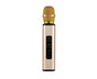 K6 Handheld Wireless Bluetooth-compatible Condenser Microphone Karaoke Speech Mic Speaker Golden V1263-JX-1078