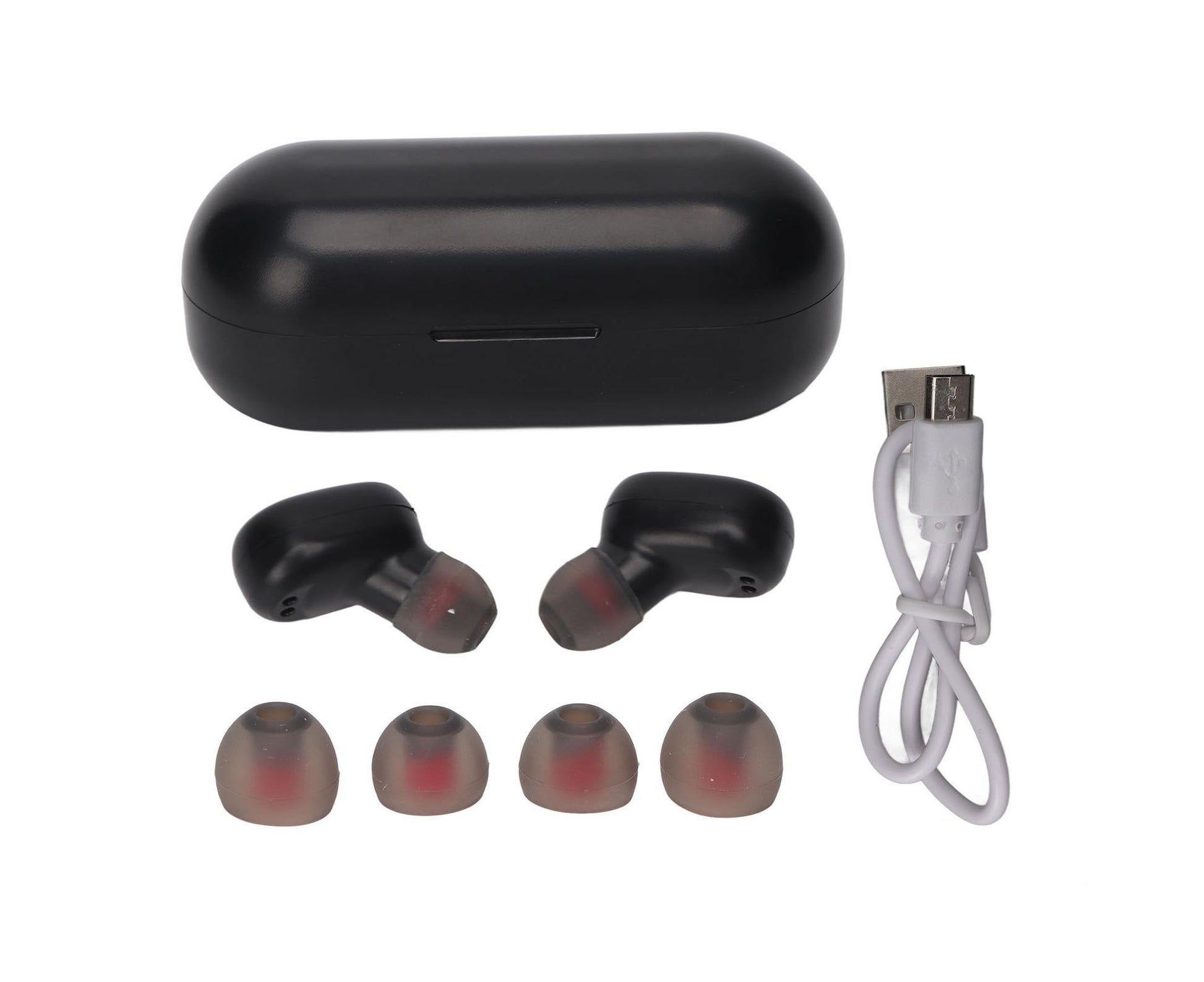 Language Translator Earbuds Support 84 Languages Wireless Bluetooth Noise Reduction Device Black V1263-JX-108