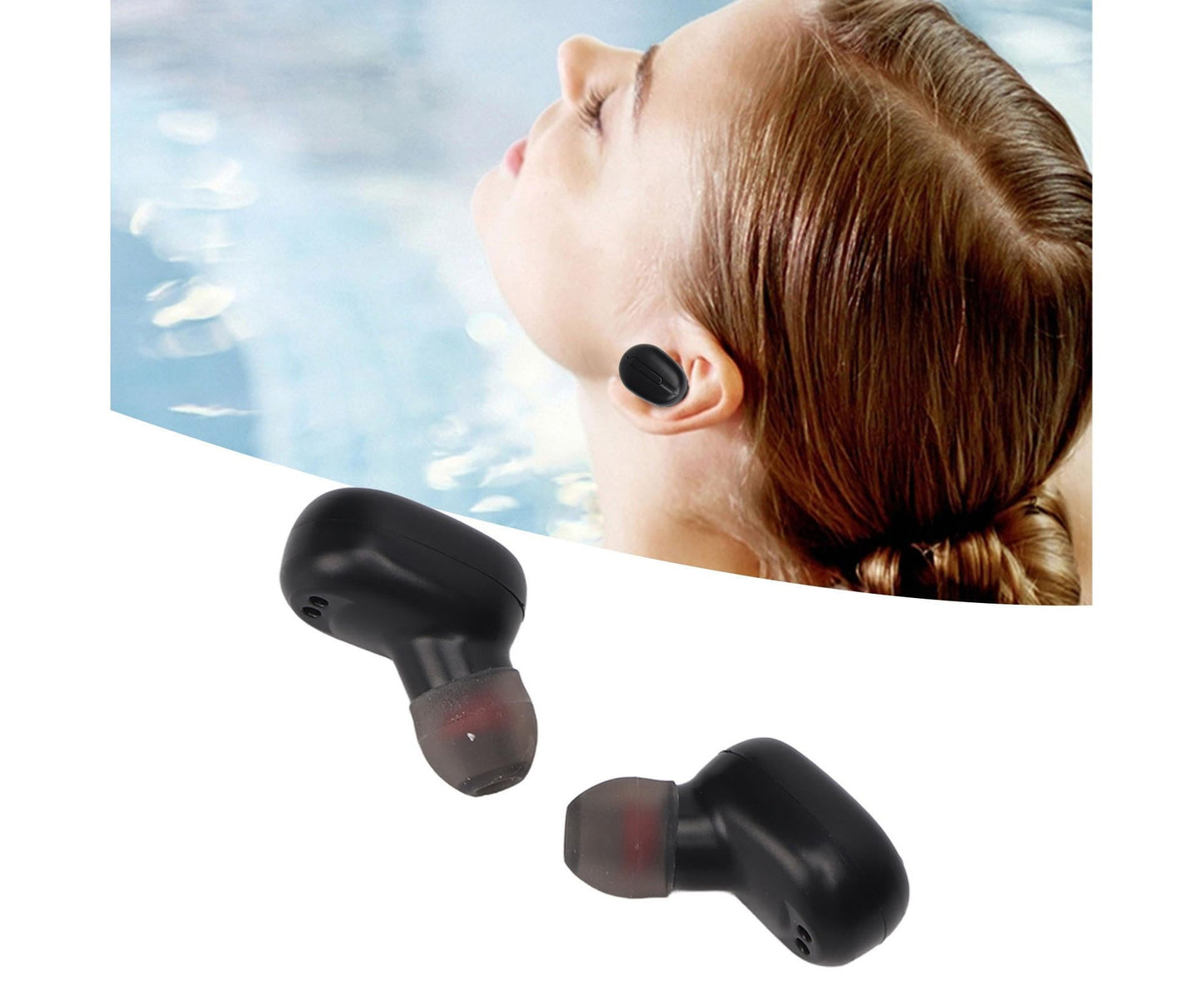 Language Translator Earbuds Support 84 Languages Wireless Bluetooth Noise Reduction Device Black V1263-JX-108