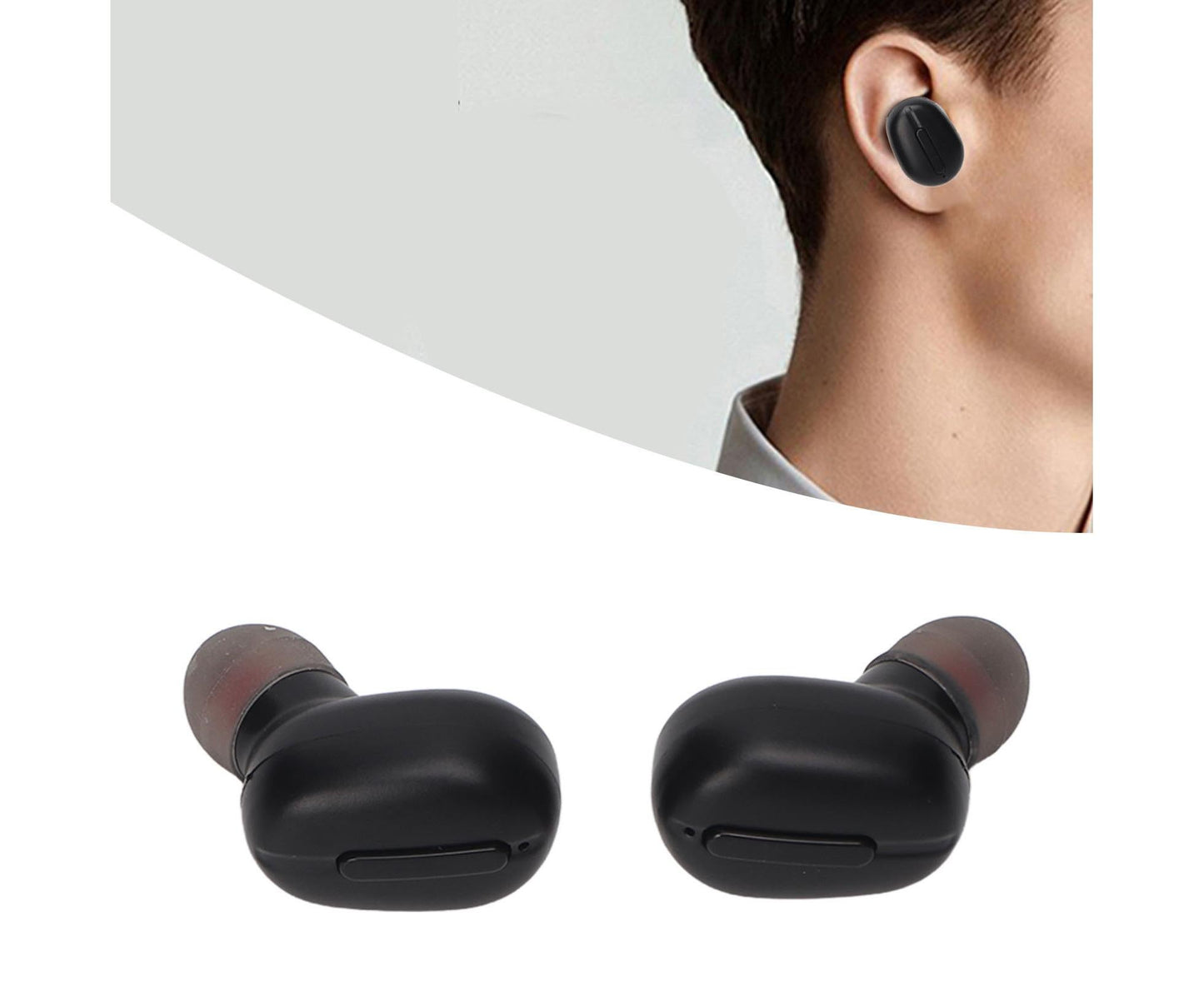 Language Translator Earbuds Support 84 Languages Wireless Bluetooth Noise Reduction Device Black V1263-JX-108