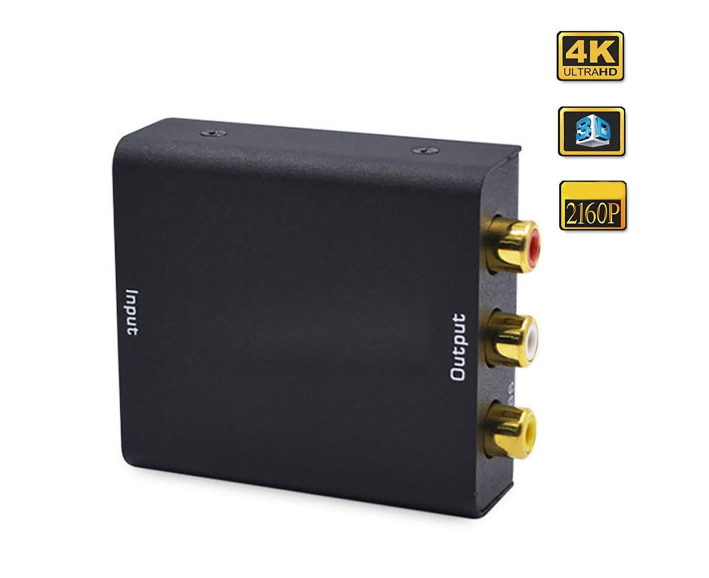 Mini HDMI-compatible 1.4b to AV 4Kx2K 1080P to 3RCA CVBS Video Audio Converter Adapter Black V1263-JX-1081