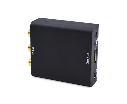 Mini HDMI-compatible 1.4b to AV 4Kx2K 1080P to 3RCA CVBS Video Audio Converter Adapter Black V1263-JX-1081