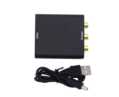 Mini HDMI-compatible 1.4b to AV 4Kx2K 1080P to 3RCA CVBS Video Audio Converter Adapter Black V1263-JX-1081