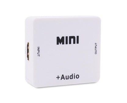 Multifunctional 1080P HDMI-compatible to HDMI-compatible 3.5mm R/L Audio Converter Extractor Splitter White V1263-JX-1082
