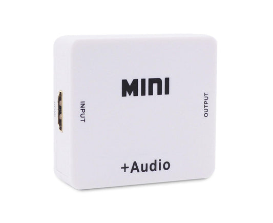 Multifunctional 1080P HDMI-compatible to HDMI-compatible 3.5mm R/L Audio Converter Extractor Splitter White V1263-JX-1082