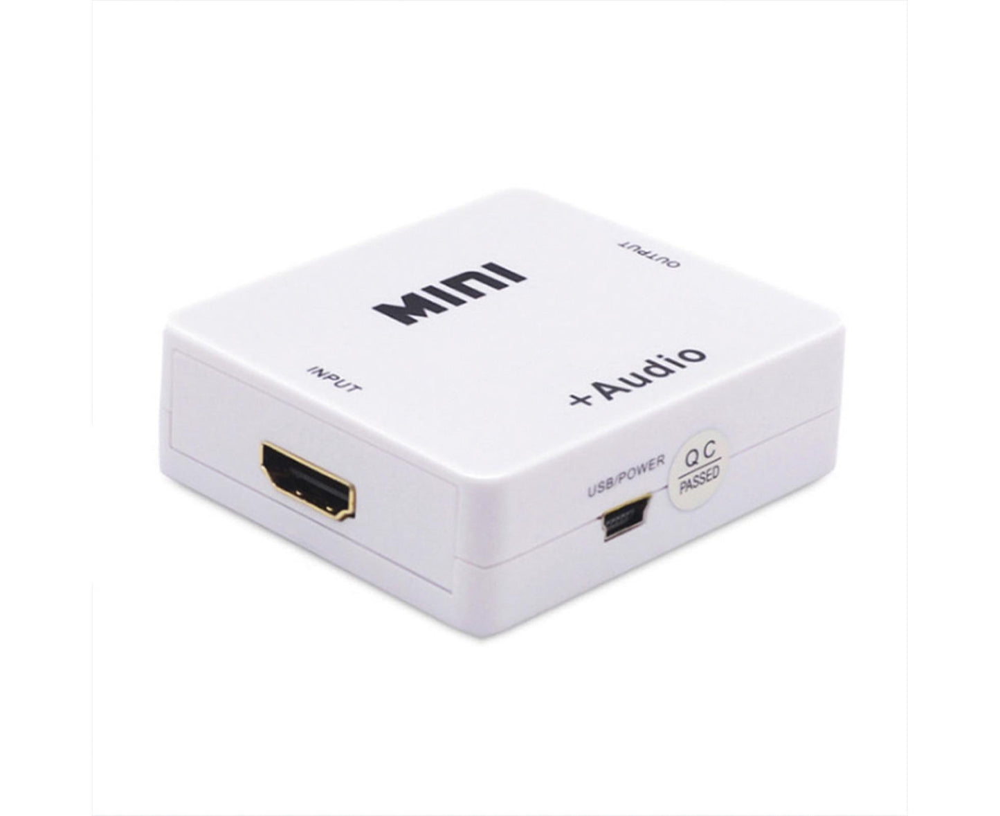 Multifunctional 1080P HDMI-compatible to HDMI-compatible 3.5mm R/L Audio Converter Extractor Splitter White V1263-JX-1082