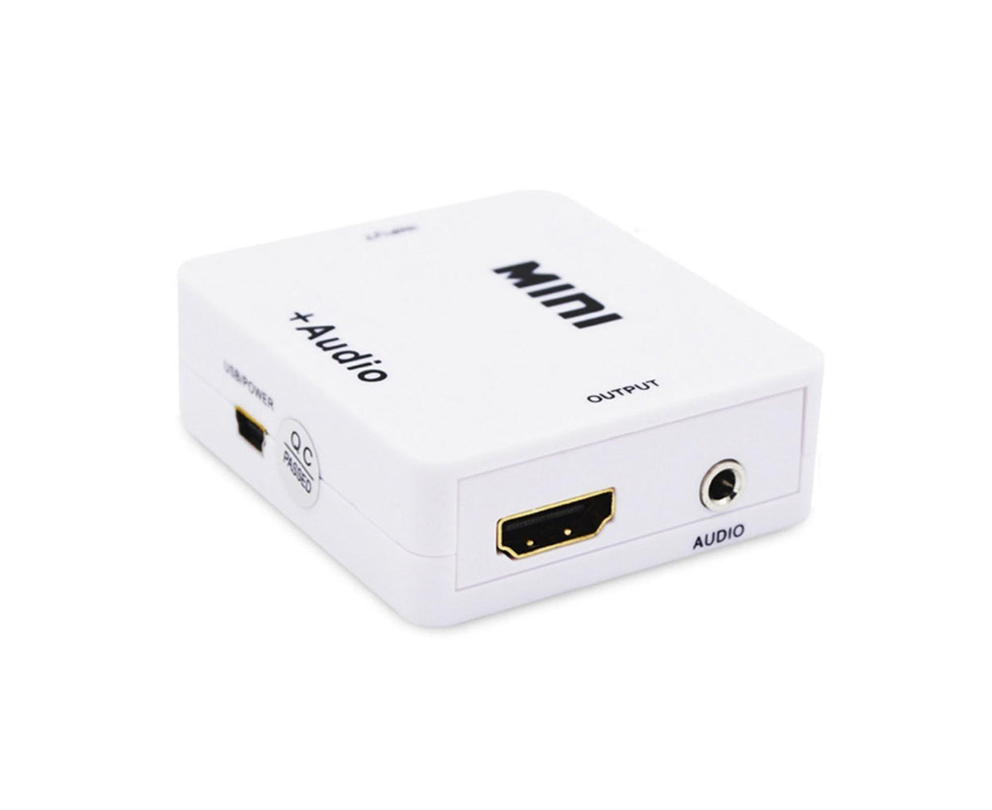Multifunctional 1080P HDMI-compatible to HDMI-compatible 3.5mm R/L Audio Converter Extractor Splitter White V1263-JX-1082