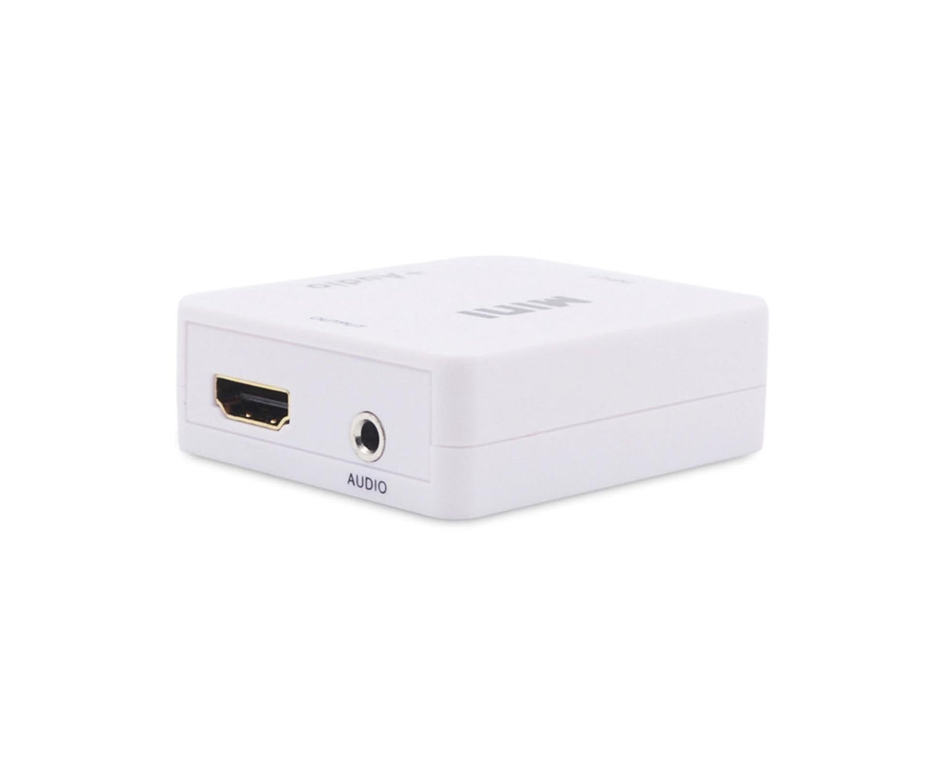 Multifunctional 1080P HDMI-compatible to HDMI-compatible 3.5mm R/L Audio Converter Extractor Splitter White V1263-JX-1082