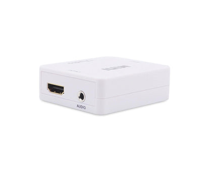 Multifunctional 1080P HDMI-compatible to HDMI-compatible 3.5mm R/L Audio Converter Extractor Splitter White V1263-JX-1082