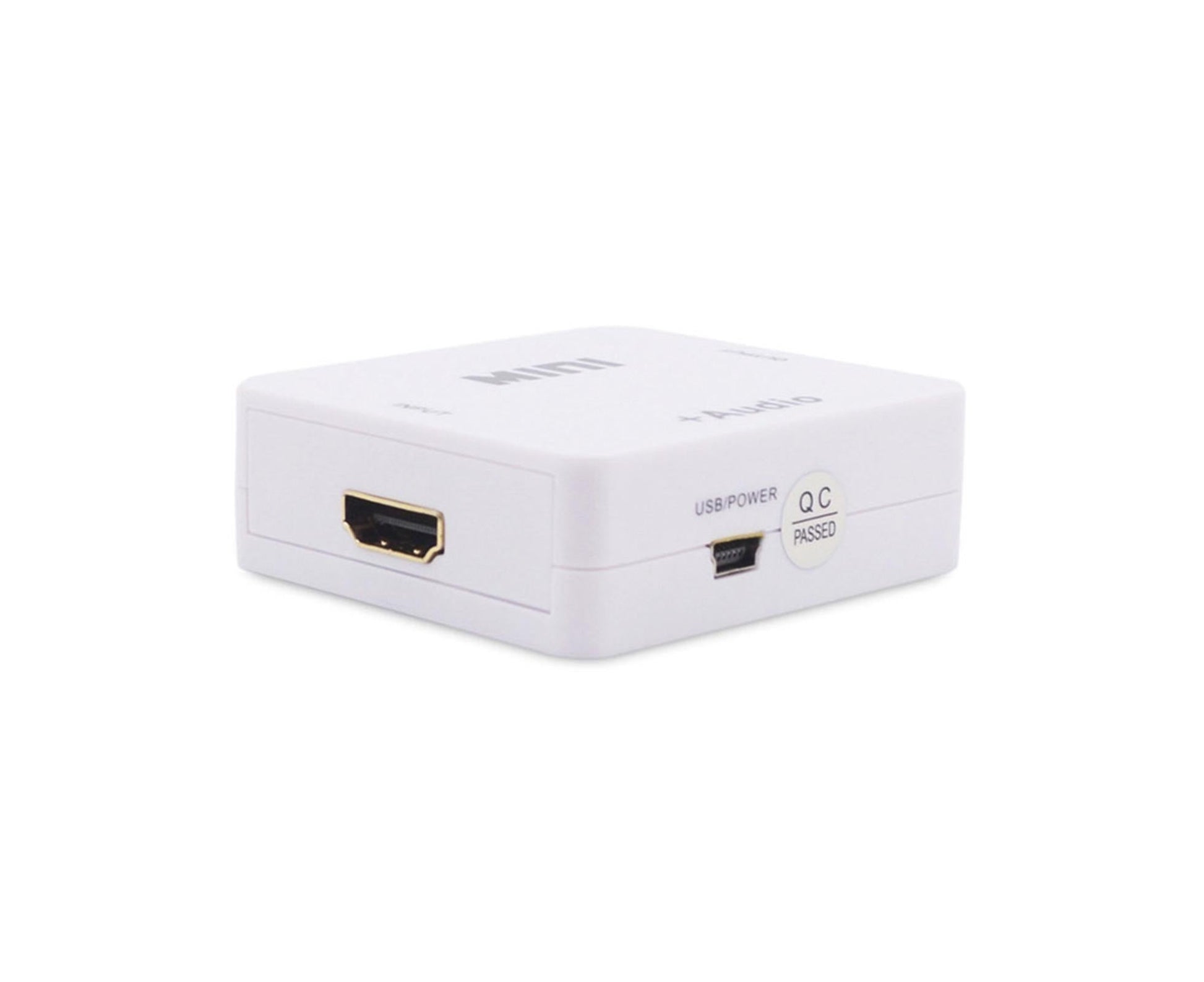Multifunctional 1080P HDMI-compatible to HDMI-compatible 3.5mm R/L Audio Converter Extractor Splitter White V1263-JX-1082