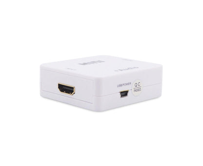 Multifunctional 1080P HDMI-compatible to HDMI-compatible 3.5mm R/L Audio Converter Extractor Splitter White V1263-JX-1082