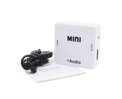 Multifunctional 1080P HDMI-compatible to HDMI-compatible 3.5mm R/L Audio Converter Extractor Splitter White V1263-JX-1082