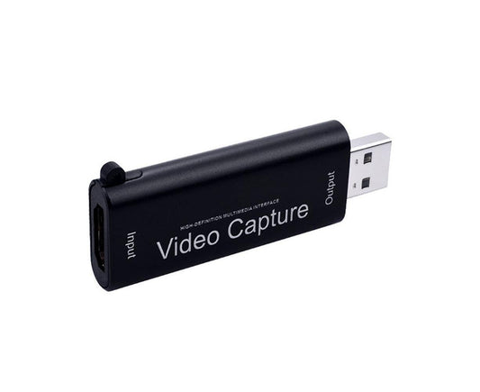Portable 1080P USB 2.0 HDMI-compatible Video Audio Capture Card for Live Game Recording Black V1263-JX-1084