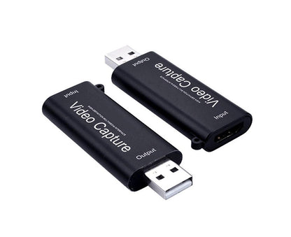 Portable 1080P USB 2.0 HDMI-compatible Video Audio Capture Card for Live Game Recording Black V1263-JX-1084