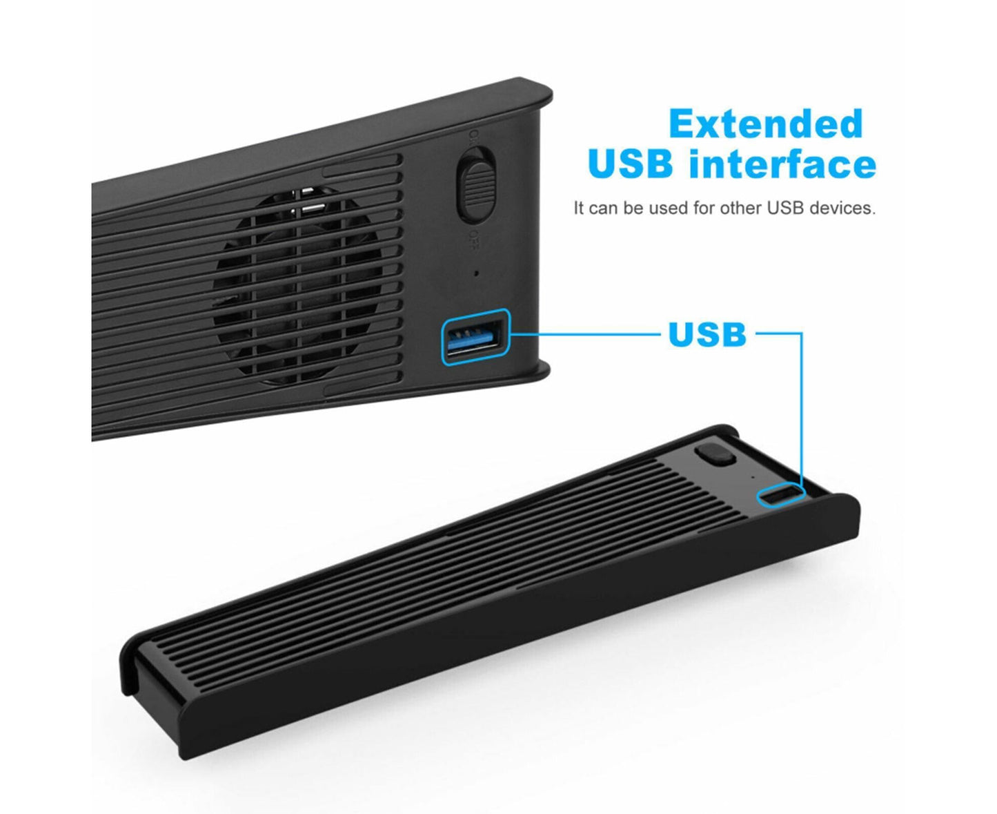 Portable 3 Fans Game Console Cooling Fan Playstation Accessories for PS5 DE/UHD Version Black V1263-JX-1085
