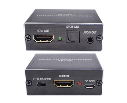 Portable 4Kx2K HDMI-compatible 1.4 Audio Splitter Extractor 5.1CH SPDIF Optical Converter V1263-JX-1087