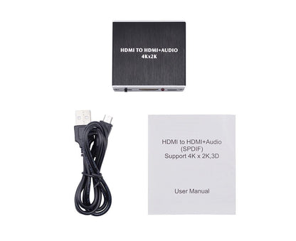 Portable 4Kx2K HDMI-compatible 1.4 Audio Splitter Extractor 5.1CH SPDIF Optical Converter V1263-JX-1087