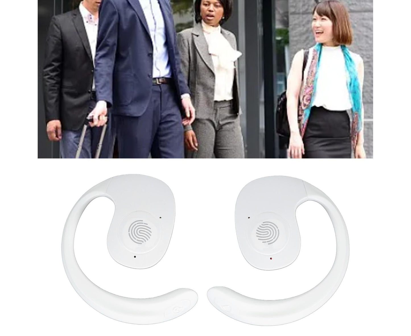 Language Translator Earhooks Bluetooth 5.3 Support 144 Languages Online Translation Wireless Earbuds Device V1263-JX-109