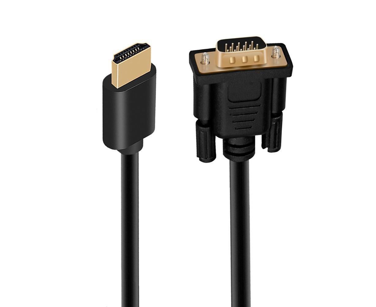 Portable HDMI-compatible to VGA High Clarity Converter Cable Cord for Computer Projector V1263-JX-1092