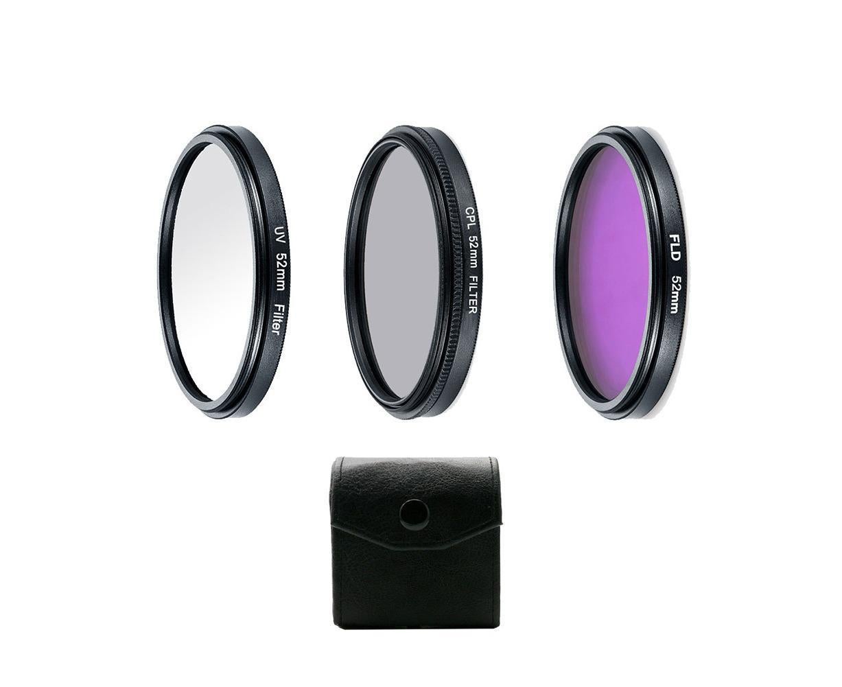 Professional UV CPL Polarizer FLD Photo Photography Filter Kit for SLR Camera V1263-JX-1093