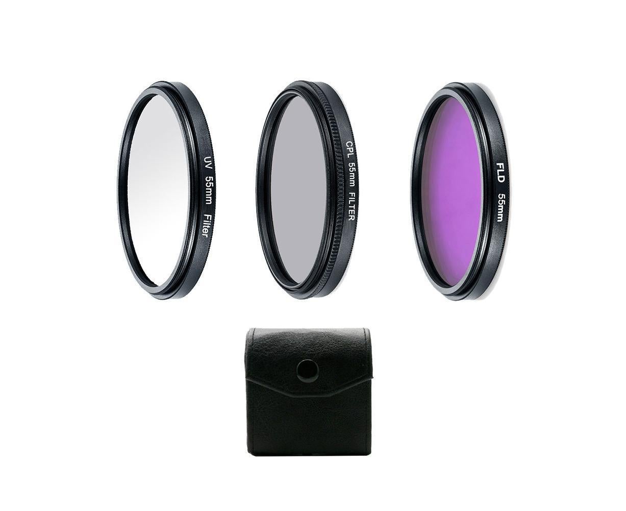 Professional UV CPL Polarizer FLD Photo Photography Filter Kit for SLR Camera V1263-JX-1093