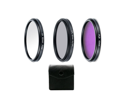 Professional UV CPL Polarizer FLD Photo Photography Filter Kit for SLR Camera V1263-JX-1093