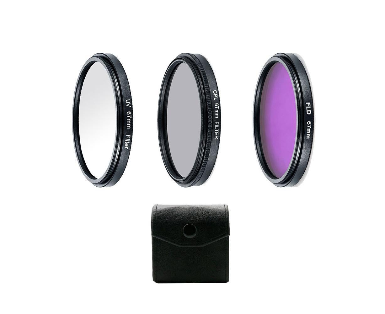 Professional UV CPL Polarizer FLD Photo Photography Filter Kit for SLR Camera V1263-JX-1093
