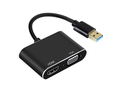 Super Speed USB 3.0 Type C DP to HDMI-compatible VGA Converter Adapter for Windows 10//8/7 V1263-JX-1095