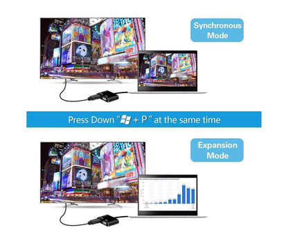 Super Speed USB 3.0 Type C DP to HDMI-compatible VGA Converter Adapter for Windows 10//8/7 V1263-JX-1095