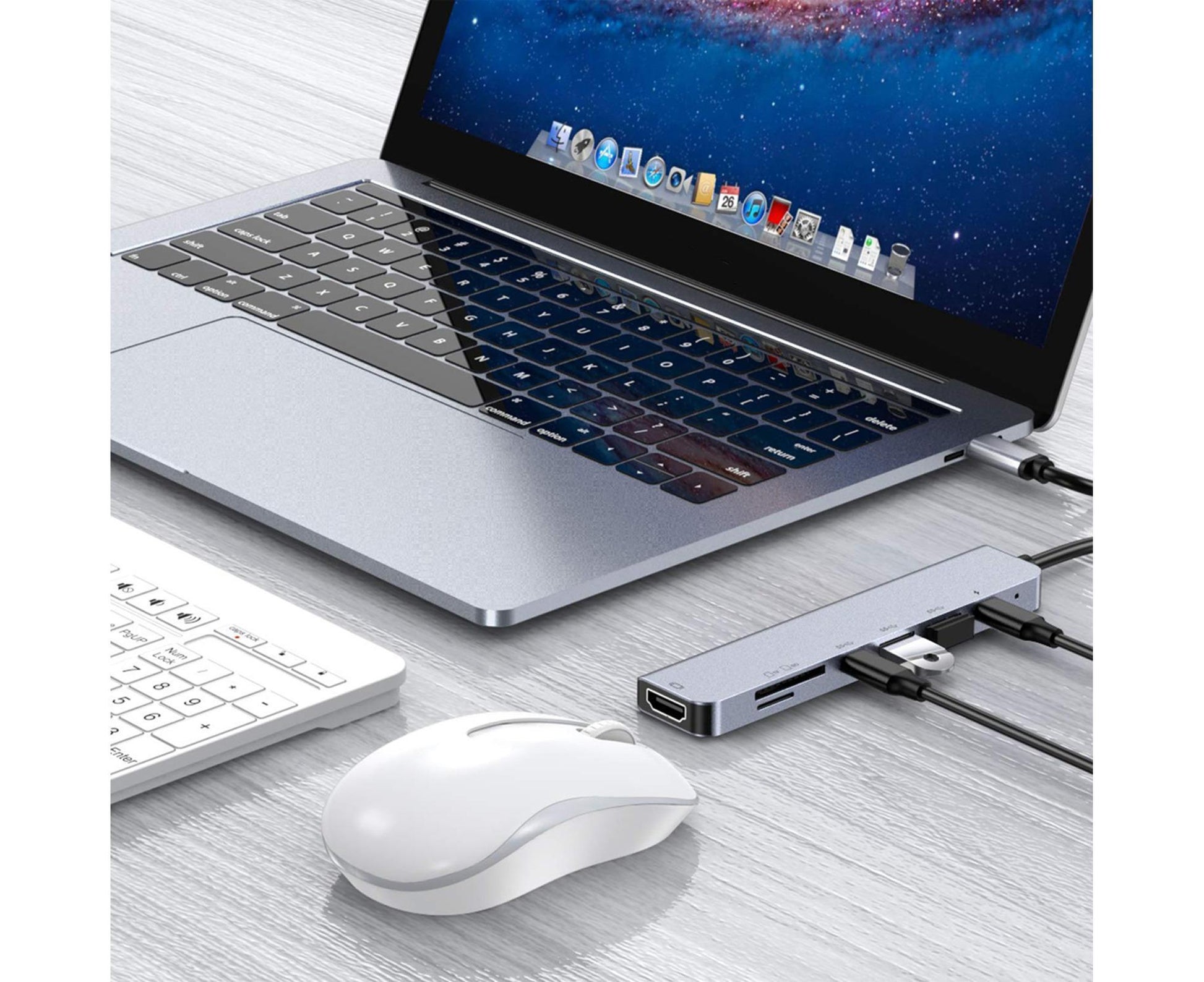Type-C Hub Docking Station High Speed Multifunctional 7 in 1 USB 3.0 HDMI-compatible PD USB TF Laptop for V1263-JX-1098