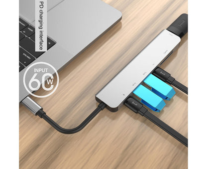 Type-C Hub Docking Station High Speed Multifunctional 7 in 1 USB 3.0 HDMI-compatible PD USB TF Laptop for V1263-JX-1098